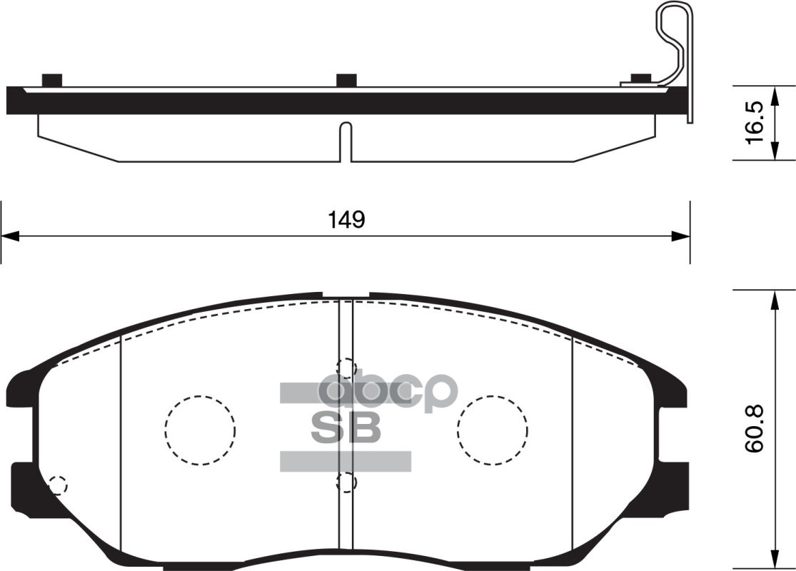 Колодки передние SANGSIN BRAKE SP1161